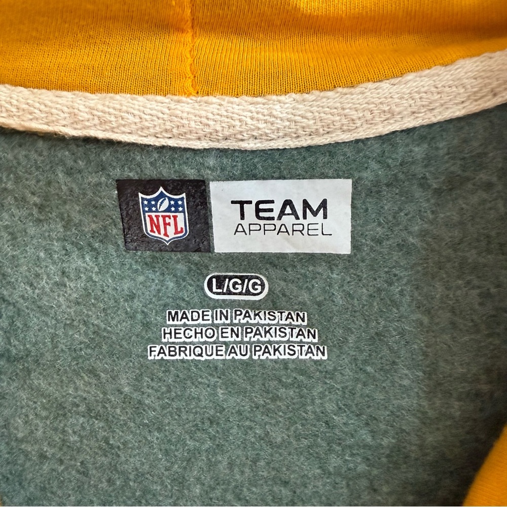 NWT NFL Green Bay Packers Green and Yellow Packers Hoodie Seeatshirt Size Large - Picture 3 of 4
